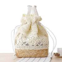 Drawstring Crochet Backpack