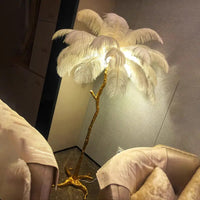 Nordic Ostrich Feather Led Lamp
