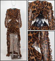 Leopard Chiffon Dress