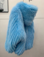 Oversized Hooded Faux Fur Coat