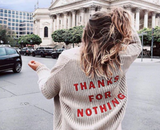 "Thanks For Nothing" Cardigan - SHOPLOULOU.COM ⎮ SHOP LOULOU ⎮SHOPLOULOU 