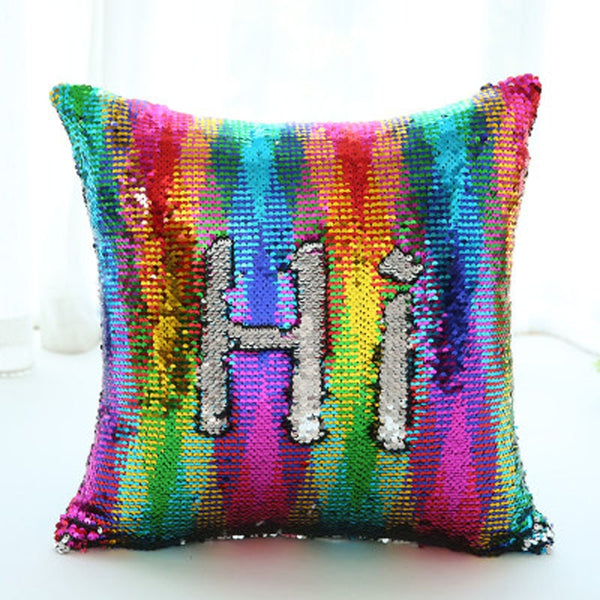 Rainbow Sequin Pillow Case
