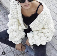 Crochet Lantern Sleeve Cardigan - SHOPLOULOU.COM ⎮ SHOP LOULOU ⎮SHOPLOULOU 